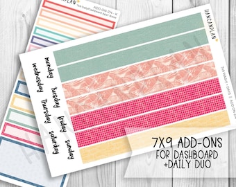 AO-214 || 7x9 DAILY Duo + Weekly DASHBOARD Kit Extras | Ocean Bloom