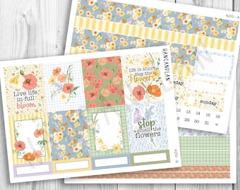 K-210 || Poppy Fields | WEEKLY Planner Kit