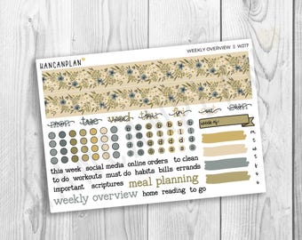 W-217 || Chamomile Meadow | WEEKLY OVERVIEW Add On Stickers