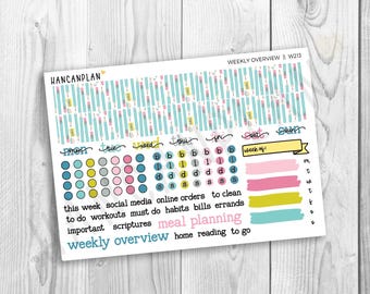 W-213 || Class Act | WEEKLY OVERVIEW Add On Stickers