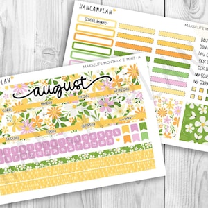 M-167 || MakseLife August Monthly | Busy Bee | Planner Kit | Makselife 7x9