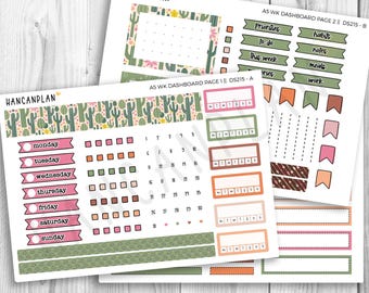 DS-215 || A5 Erin Condren Weekly DASHBOARD Kit | Wild West