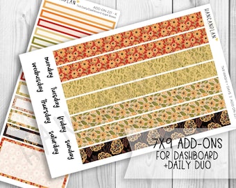 AO-221 || 7x9 DAILY Duo + Weekly DASHBOARD Kit Extras | Amber Fields