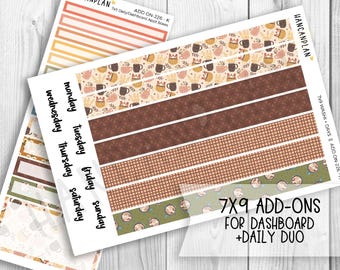 AO-226 || 7x9 DAILY Duo + Weekly DASHBOARD Kit Extras | Café Autumn