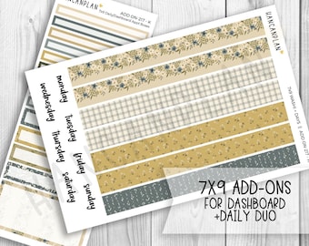 AO-217 || 7x9 DAILY Duo + Weekly DASHBOARD Kit Extras | Chamomile Meadow