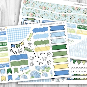 J-152 || Hortensia | Kit d'agenda pour JOURNAL