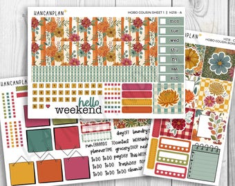 H-218 || Hobonichi Cousin WEEKLY KIT | Garden Mums