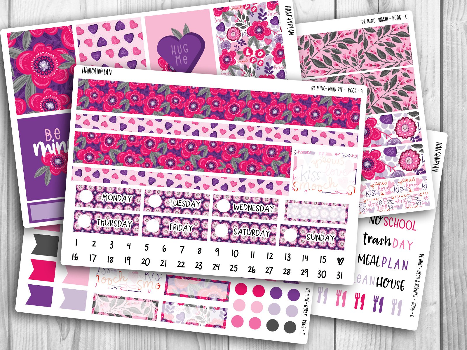 Papercraft Planner Paper, Party & Kids Papercraft hourly planner kit K-0803 || RUSTIC ...