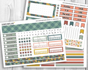 DASH-224 ||  7x9 Erin Condren Weekly DASHBOARD Kit | Hygge Harvest