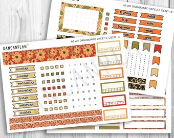 DS-221 || A5 Erin Condren Weekly DASHBOARD Kit | Amber Fields