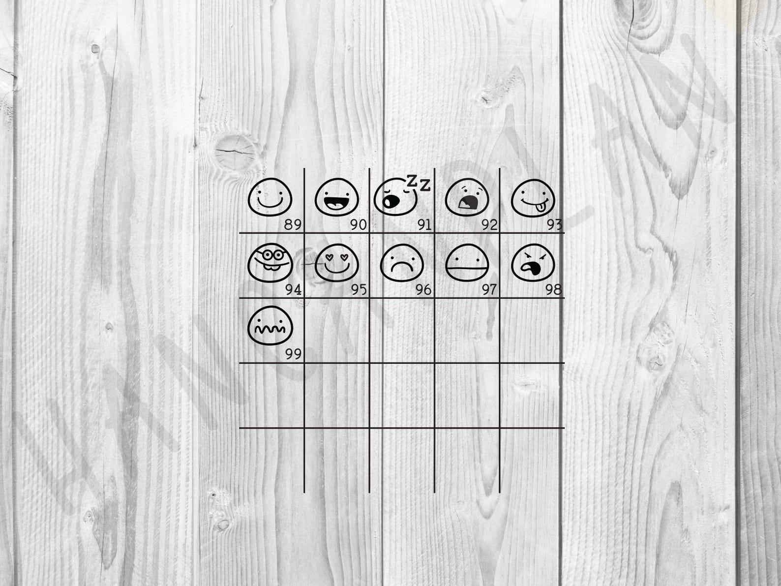 Mini EMOTION Icons | Transparent Planner Stickers - Etsy