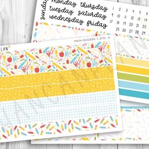 S-170 || Daily Duo 7x9 + Vertical compact 7x9 | L'étourdissement de l'école | Kit Erin Condren