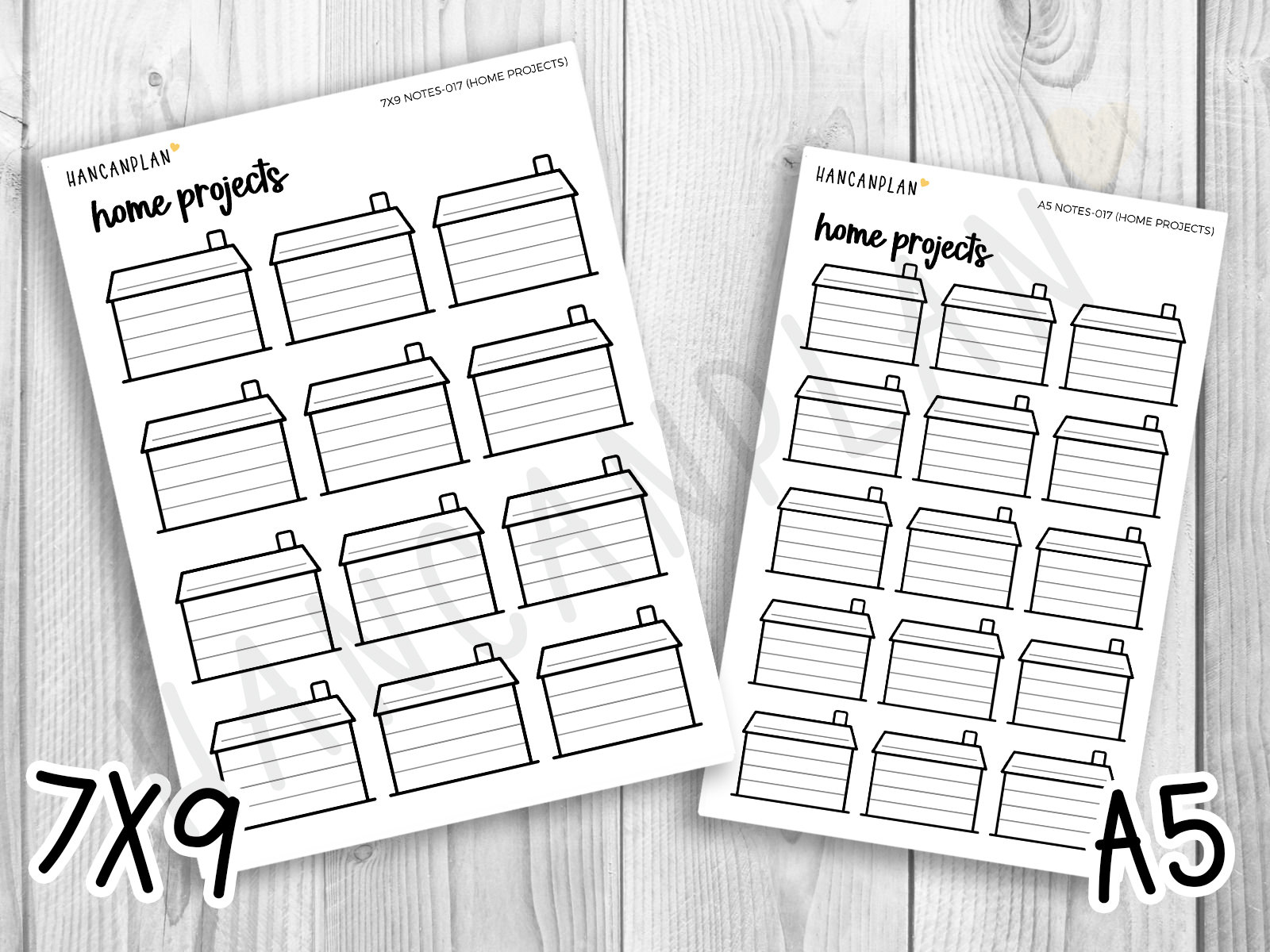 NT017 | "HOME PROJECTS" Planner Full Page Stickers