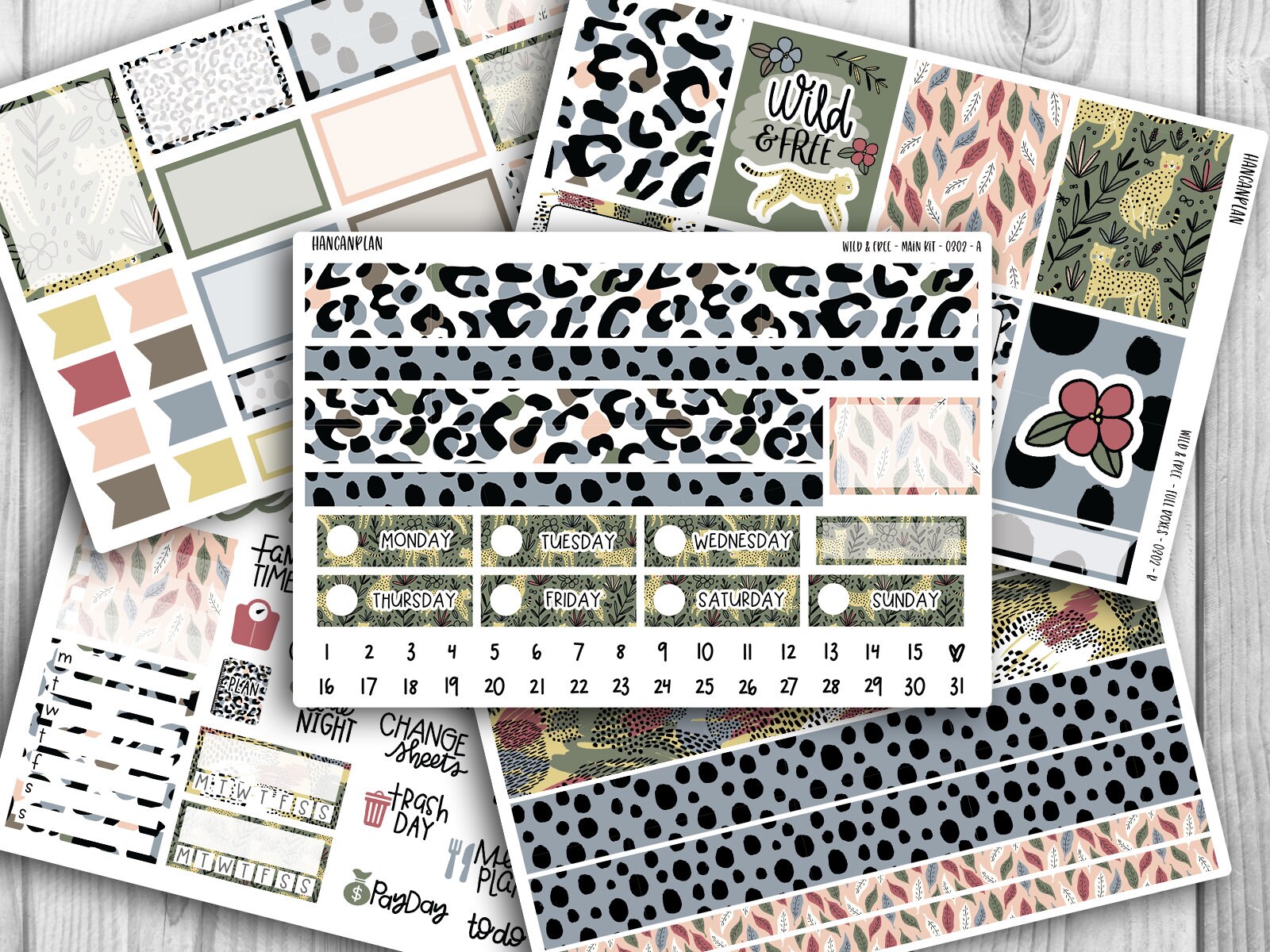 KIT-0302 || Wild & Free | Erin Condren weekly planner kit | hourly pl…