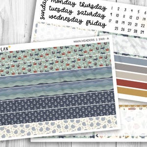 S-169 || Daily Duo 7x9 + Vertical compact 7x9 | Bord de mer | Kit Erin Condren