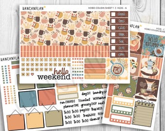 H-226 || Hobonichi Cousin WEEKLY KIT | Café Autumn