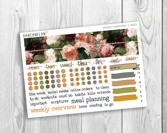W-223 || Autumn Stroll | WEEKLY OVERVIEW Add On Stickers