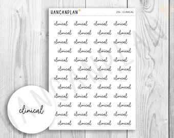 234 - Clinical | Planner Stickers | MakseLife | Hand Drawn by HanCanPlan
