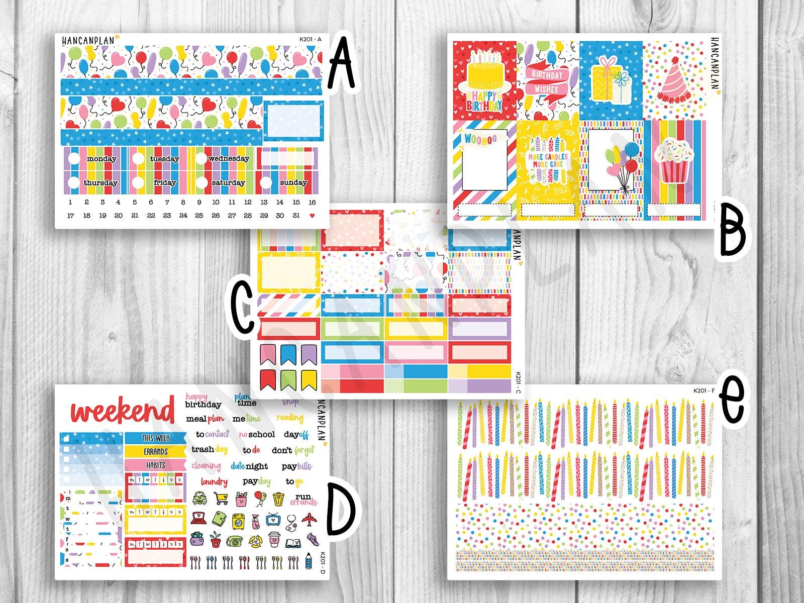K-201 || Make a Wish | WEEKLY Planner Kit - Etsy
