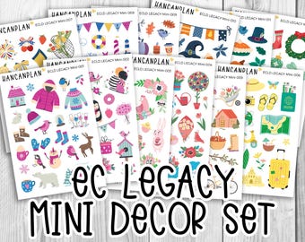 MINI ECLD- Vol3 - EC Colorful Matching Decor 12-Month Set | Erin Condren | AmandasFavorites Collab
