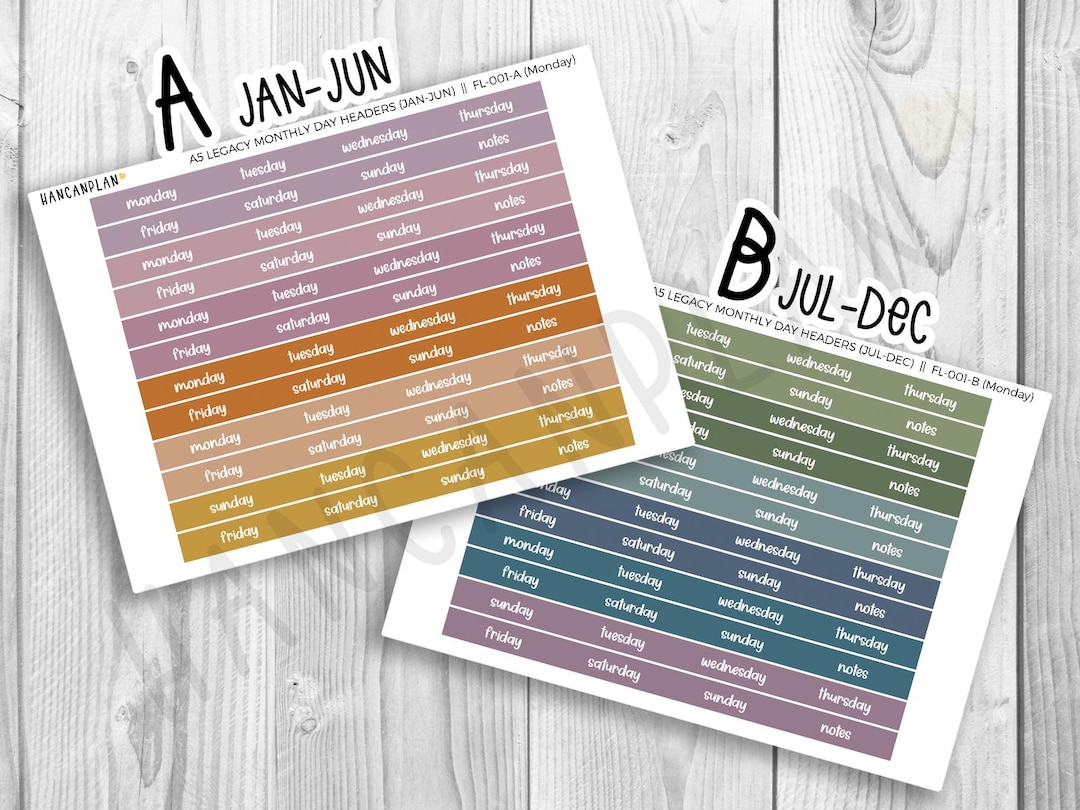 FT-021 | A5 Monthly Re-dating Kit | Erin Condren TOILE Matching ...