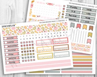DASH-222 ||  7x9 Erin Condren Weekly DASHBOARD Kit | Pumpkin Spice