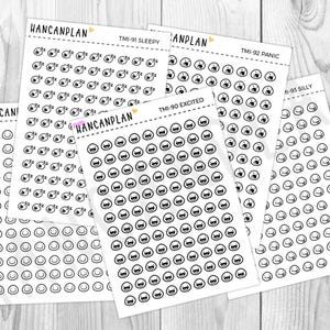 Mini-icônes EMOTION | Stickers transparents pour agenda