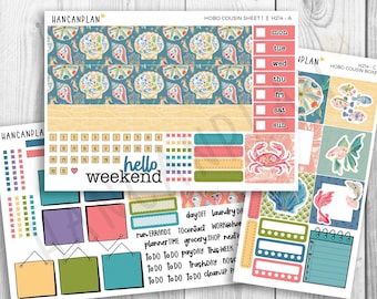 H-214 || Hobonichi Cousin WEEKLY KIT | Ocean Bloom