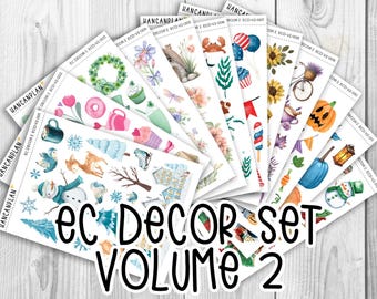 ECD- Vol2 - EC Colorful Matching Decor 12-Month Set | Erin Condren