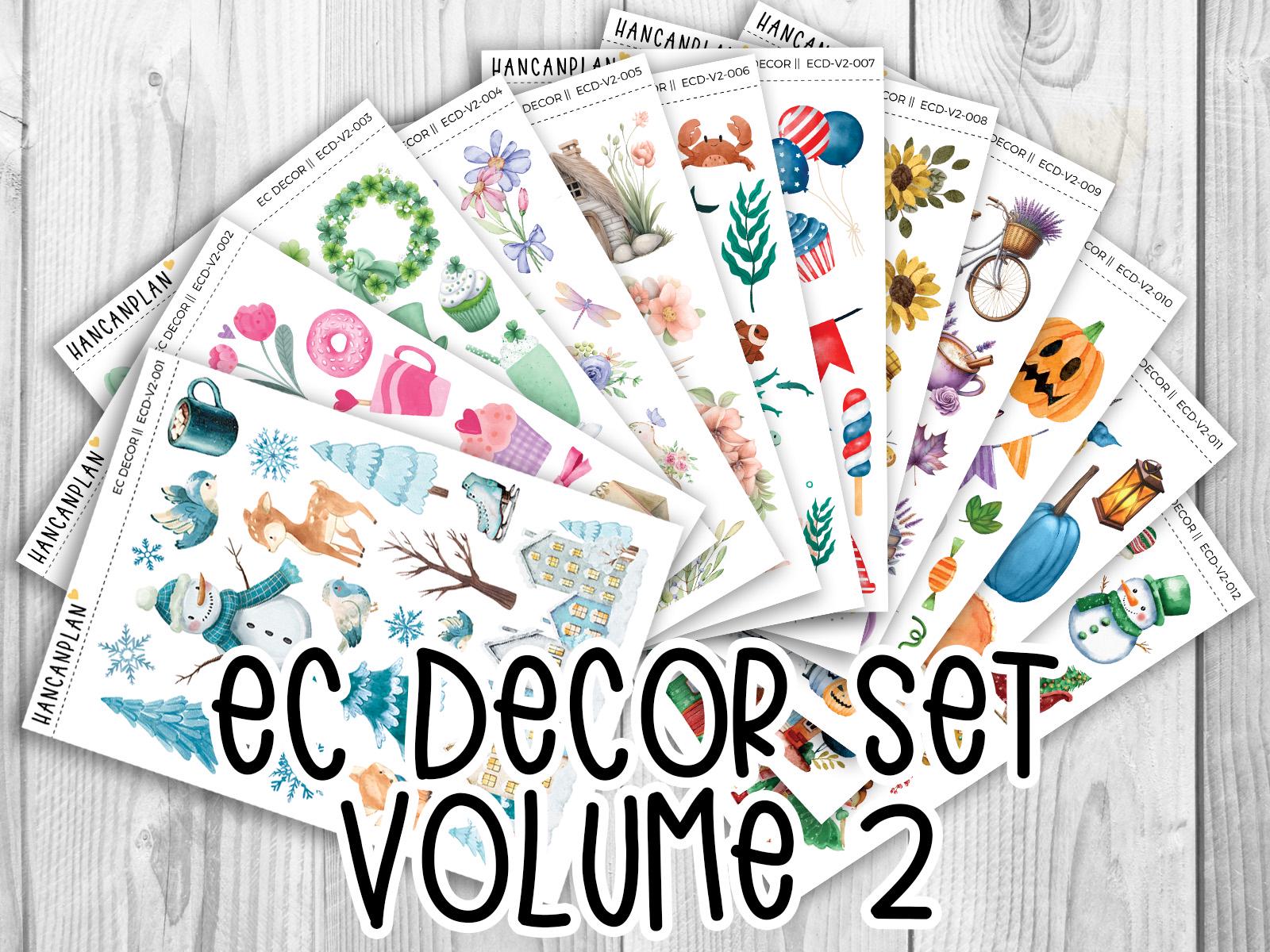 ECD- Vol2 - EC Colorful Matching Decor 12-Month Set | Erin Condren