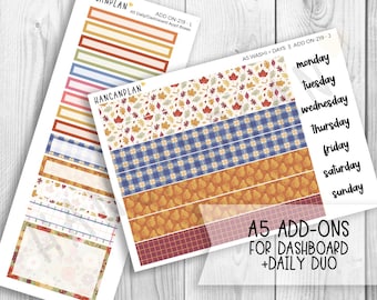 AO-219 || A5 DAILY Duo + Weekly DASHBOARD Kit Extras | Cider Mill