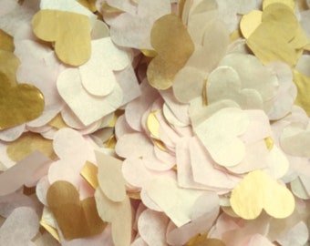 Confetti Hearts Wedding Toss, Send Off, Flower Girl - 2-Cup Pack of Biodegradable Tissue - Ready Mix Or Pick Your Own 1-16 Colors