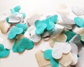 Eco Tissue Confetti Hearts for Wedding White, Cream, Blush Pink, Plum, Wine, Burgundy, Red, Aqua, Baby, Navy, Silver, Gold, Champagne