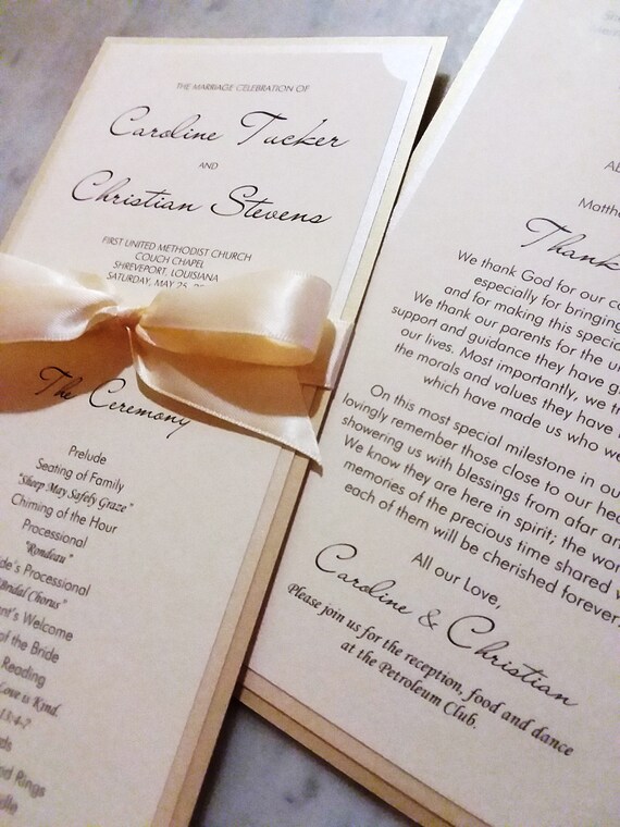 Wedding programspaper crafts & creations