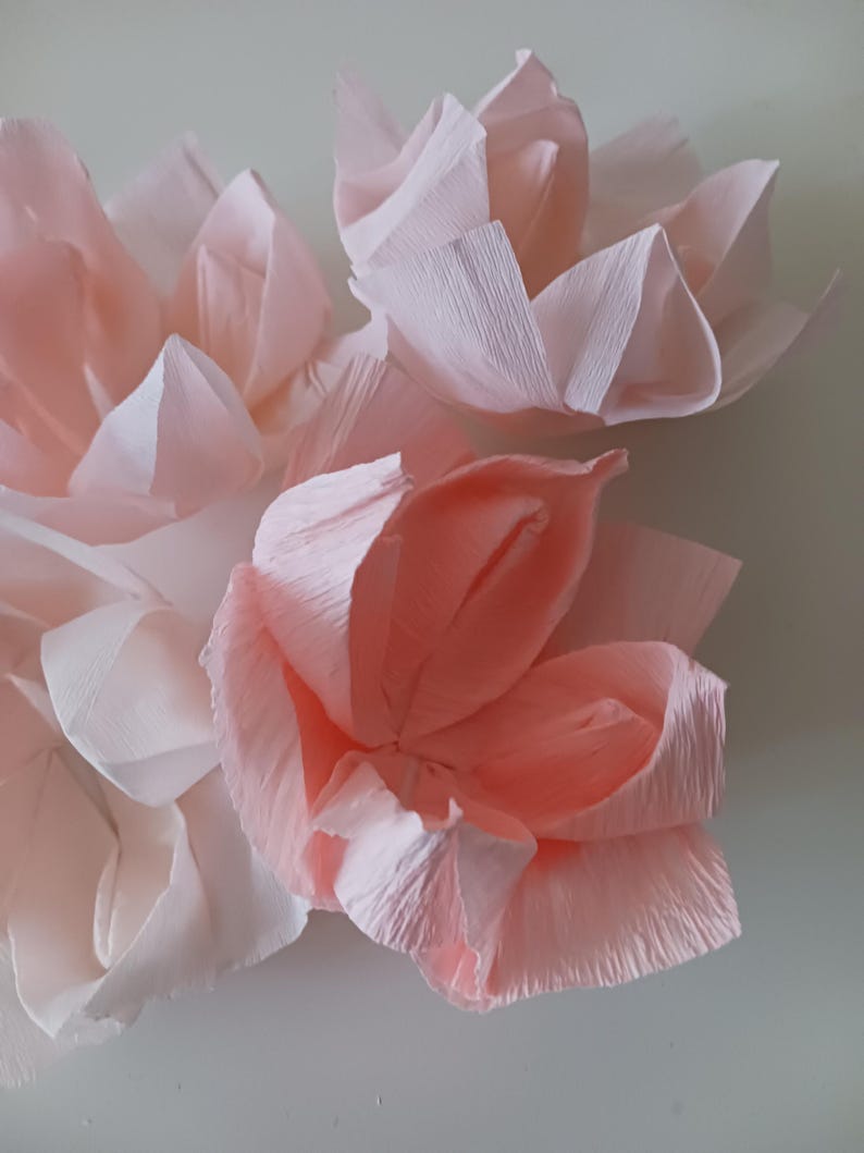 Origami Lotus Flowers - White, Pink, Fuchsia, Burgundy, Yellow, Orange, Gold - Wedding Petal Confetti Toss LED Send Off - Chakra Collection image 1