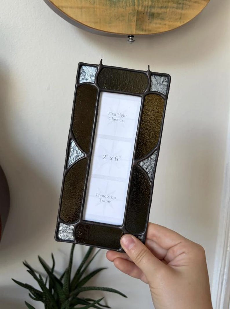 Geometric Patterned Photframe MADE TO ORDER - Geometric Stained Glass Photo Booth Picture Frame - Etsy
