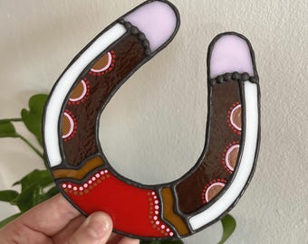 Stained Glass Horseshoe Wall Art - American Traditional