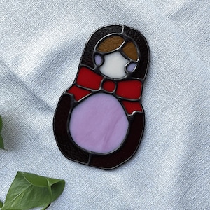 Matryoshka Nesting Doll - Red Bow Blonde