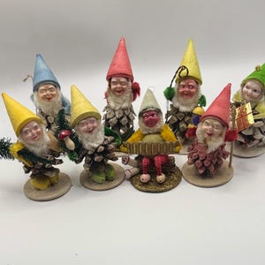 Putz Gnomes Vintage Pincone Christmas Dedcorations