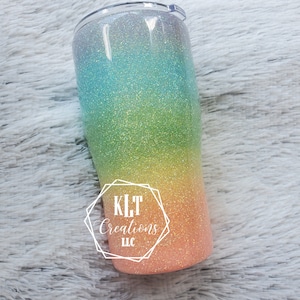 20 oz Pastel Ombre Glitter Tumbler