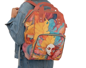 Baby Bag, Nappy Bag, Mom Bag, Customizable Diaper Bag, Personalized Baby Gift, Baby Bag with Art, New Mom Essentials, Transformed