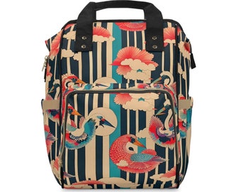 Travel-Friendly Diaper Bag, Large Diaper Backpack, Personalized Tote Bag, Customizable Diaper Bag, Baby Nappy Bag, Pelican Cloud