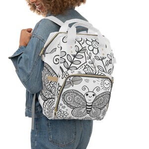 Newborn Gift Bag, Diaper Bag, Baby Diaper Bag, Personalized Diaper Bag, Custom Diaper Bag, Diaper Bag Backpack, Butterfly ColorMe Bag