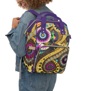 Custom Diaper Bag, Diaper Bag Backpack, Stylish Diaper Bag, Multifunction Diaper Bag, Large Diaper Bag, Glowing Beautifully