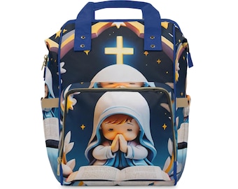 Custom Name Baby Bag, Travel-Friendly Diaper Bag, Large Diaper Backpack, Personalized Tote Bag, Customizable Diaper Bag, Childlike Faith