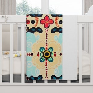 Custom Baby Blanket, Personalized Nursery Blanket, Baby Shower Gift Idea, Burrcolorful
