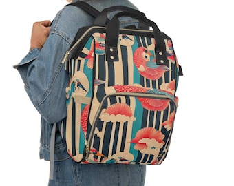 Customizable Diaper Bag, Custom Name Baby Bag, Baby Nappy Bag, Unique Baby Shower Gift, Large Diaper Backpack, Cloud Carnival