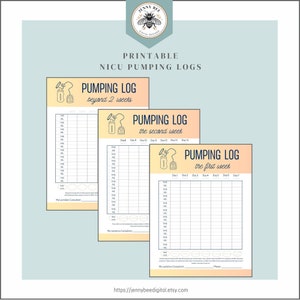 Printable NICU Pumping Logs