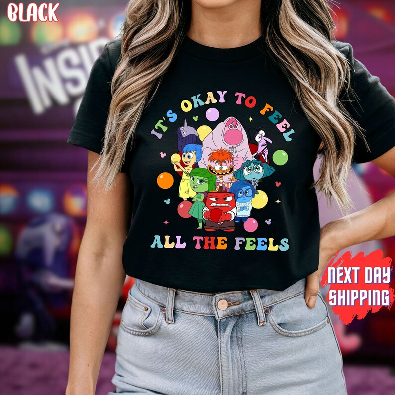 Disney Inside Out 2, It's Okay to Feel, All the Feels Shirt, Mental
