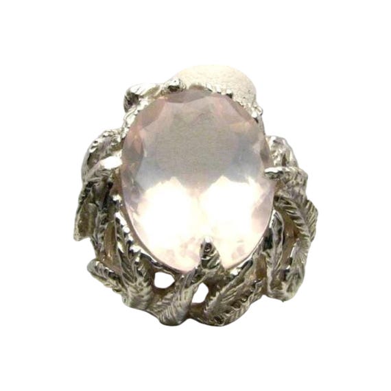 Rose Quartz Sterling Silver Ring Great Gift Idea